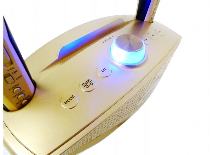 SDRD SD-306 - bluetooth колонка-караоке с беспроводными микрофонами (Розовый)