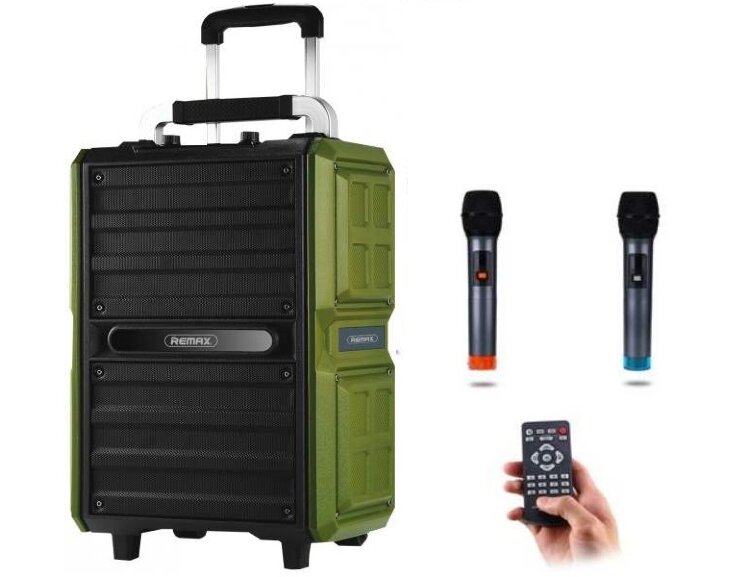 Караоке Комбик колонка с Bluetooth и 2 радиомикрофона Remax RB-X5 200 Вт