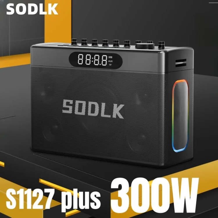 Hi-Fi Колонка караоке sodlk 300-500 Вт на АКБ