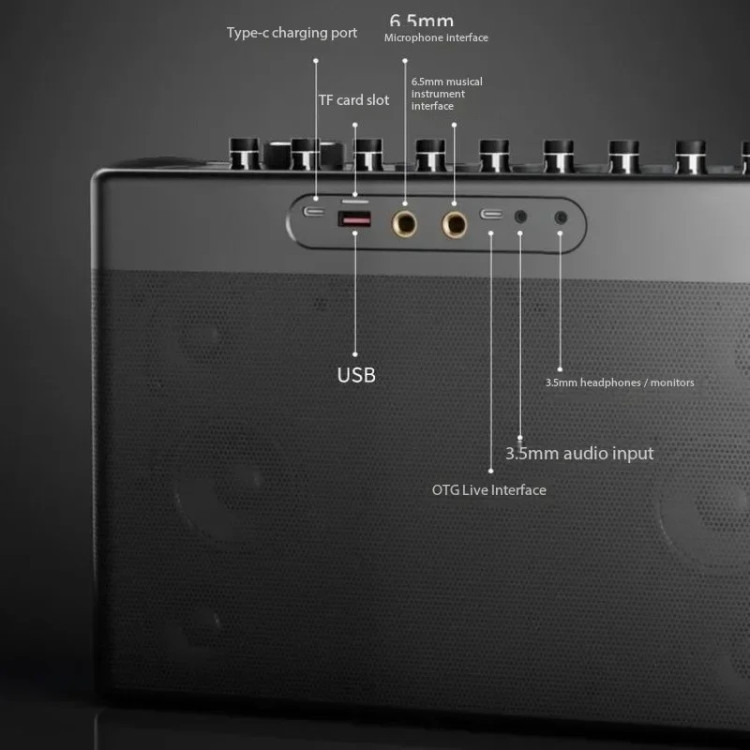 Hi-Fi Колонка караоке sodlk 300-500 Вт на АКБ