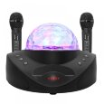 Караоке система на два микрофона с LED Диско-шаром SDRD SD-308 pink